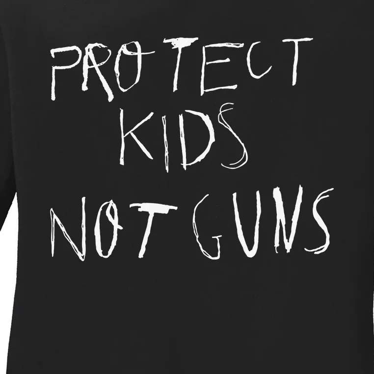 Protect Not Guns Ladies Long Sleeve Shirt