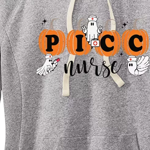 Picc Nurse Groovy Pumpkin Nurse Halloween Women's Fleece Hoodie