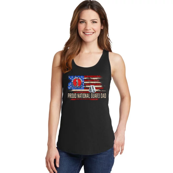 Proud National Guard Graduation Proud National Guard Dad Ladies Essential Tank