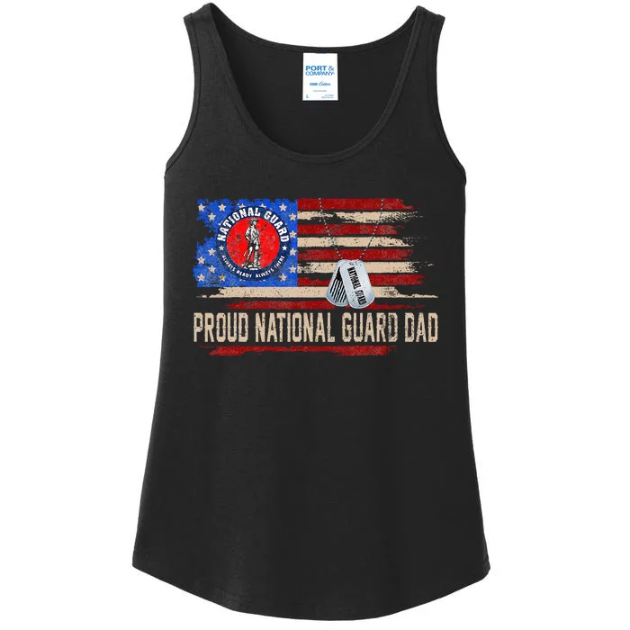 Proud National Guard Graduation Proud National Guard Dad Ladies Essential Tank