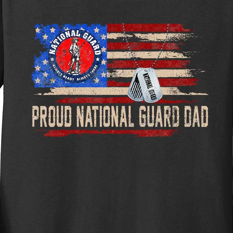 Proud National Guard Graduation Proud National Guard Dad Kids Long Sleeve Shirt