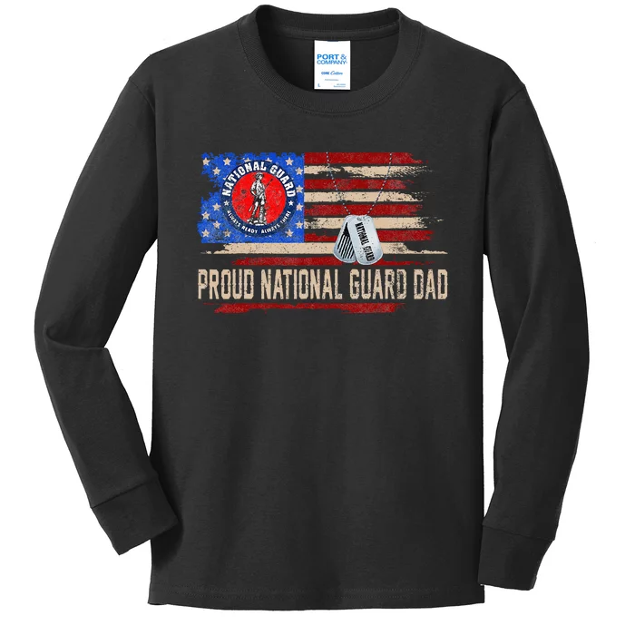 Proud National Guard Graduation Proud National Guard Dad Kids Long Sleeve Shirt