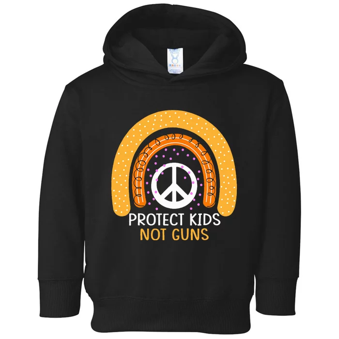 Protect Not Guns Rainbow AntiGun Gun Control Awareness Toddler Hoodie