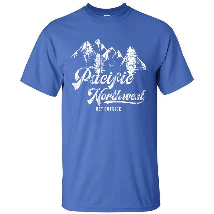 Pacific Northwest Get Outside Gift Cascadia Pnw Tall T-Shirt