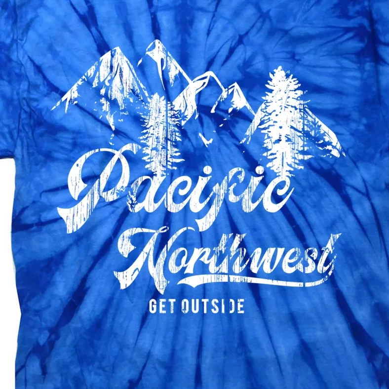 Pacific Northwest Get Outside Gift Cascadia Pnw Tie-Dye T-Shirt