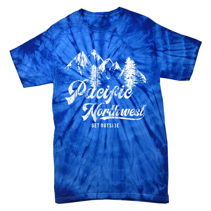 Pacific Northwest Get Outside Gift Cascadia Pnw Tie-Dye T-Shirt