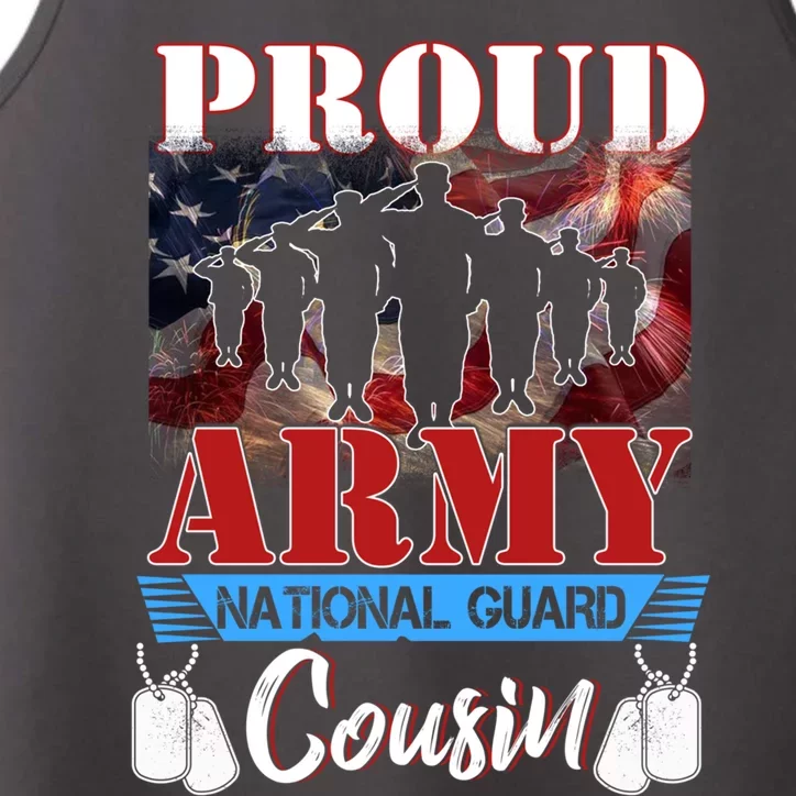 Proud National Guard Cousin Us Flag Military Memorial Mother Funny Gift Performance Tank