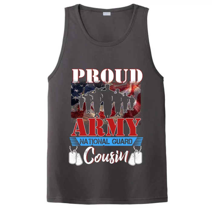 Proud National Guard Cousin Us Flag Military Memorial Mother Funny Gift Performance Tank