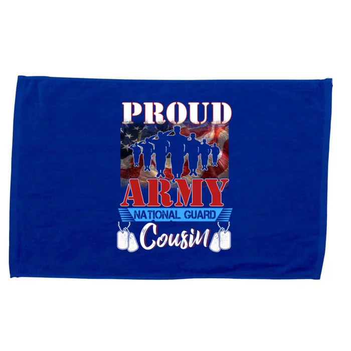 Proud National Guard Cousin Us Flag Military Memorial Mother Funny Gift Microfiber Hand Towel