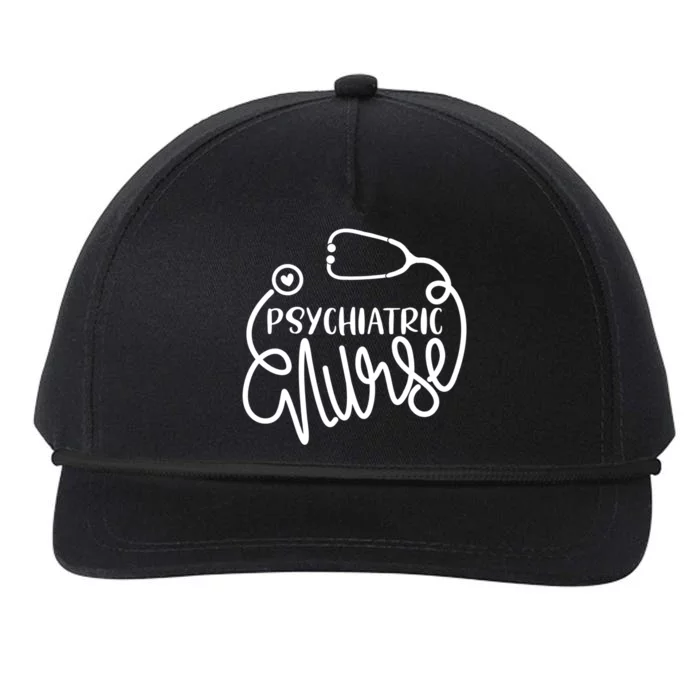 Psychiatric Nurse Gift Cute Psych Rn Tal Health Nursing Cute Gift Snapback Five-Panel Rope Hat