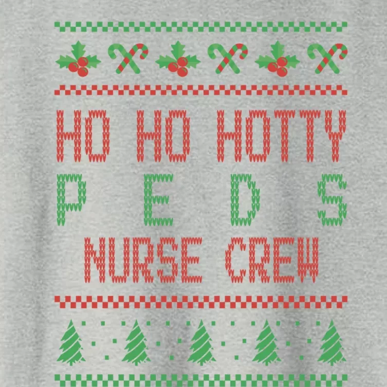 Pediatric Nursing Ho Ho Hotty Prn Nurse Crew Gift Women's Crop Top Tee