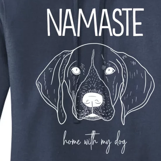 Pointer Namaste Home With My Dog Gift Women's Pullover Hoodie