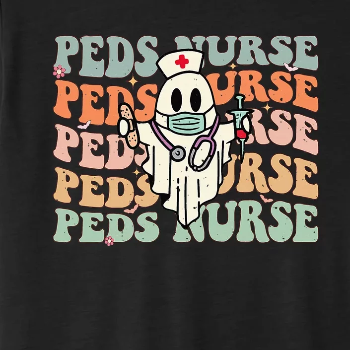 Pediatric Nurse Halloween Pediatric Nursing Funny Peds Nurse ChromaSoft Performance T-Shirt