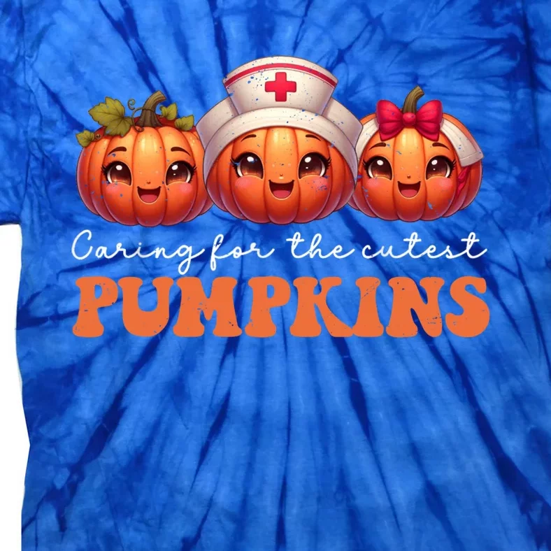 Pumpkins Nurse Halloween Scrub Top Fall Thanksgiving Cool Gift Tie-Dye T-Shirt