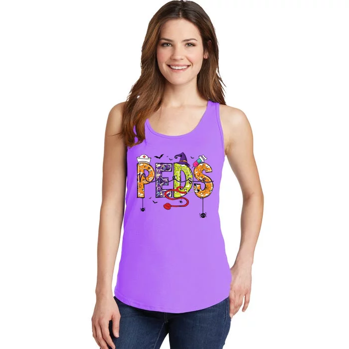 Pediatric Nurse Halloween Pediatric Nursing Funny Peds Nurse Ladies Essential Tank