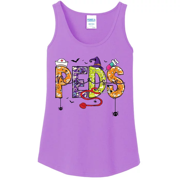 Pediatric Nurse Halloween Pediatric Nursing Funny Peds Nurse Ladies Essential Tank