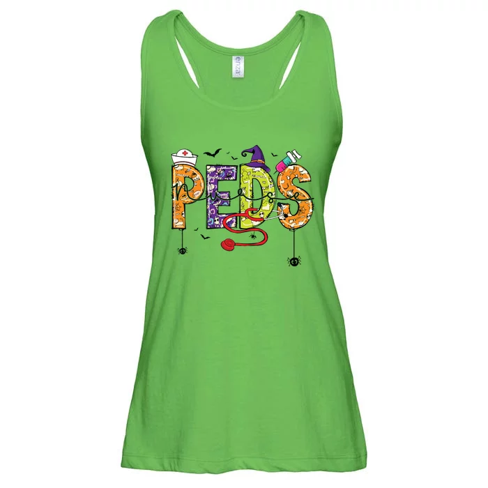 Pediatric Nurse Halloween Pediatric Nursing Funny Peds Nurse Ladies Essential Flowy Tank