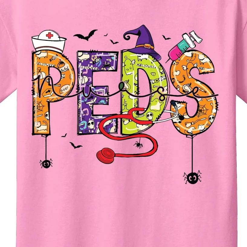 Pediatric Nurse Halloween Pediatric Nursing Funny Peds Nurse Kids T-Shirt