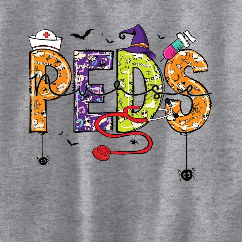 Pediatric Nurse Halloween Pediatric Nursing Funny Peds Nurse Kids Sweatshirt