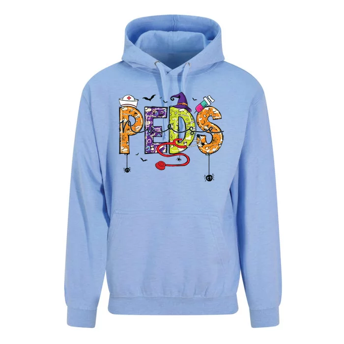 Pediatric Nurse Halloween Pediatric Nursing Funny Peds Nurse Unisex Surf Hoodie