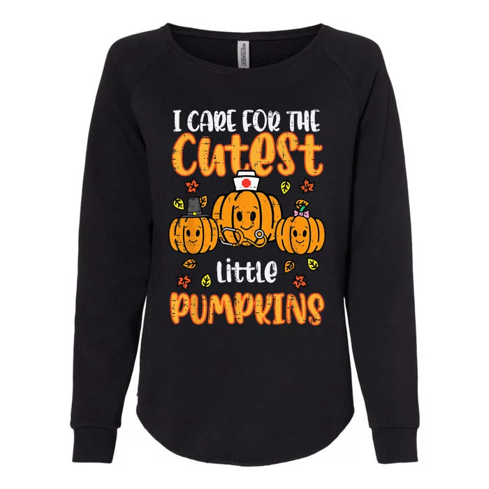 Pumpkins Nurse Halloween Scrub Top Fall Thanksgiving Womens California Wash Sweatshirt