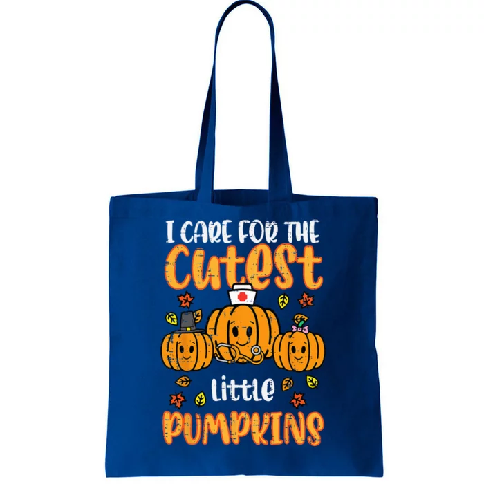 Pumpkins Nurse Halloween Scrub Top Fall Thanksgiving Tote Bag