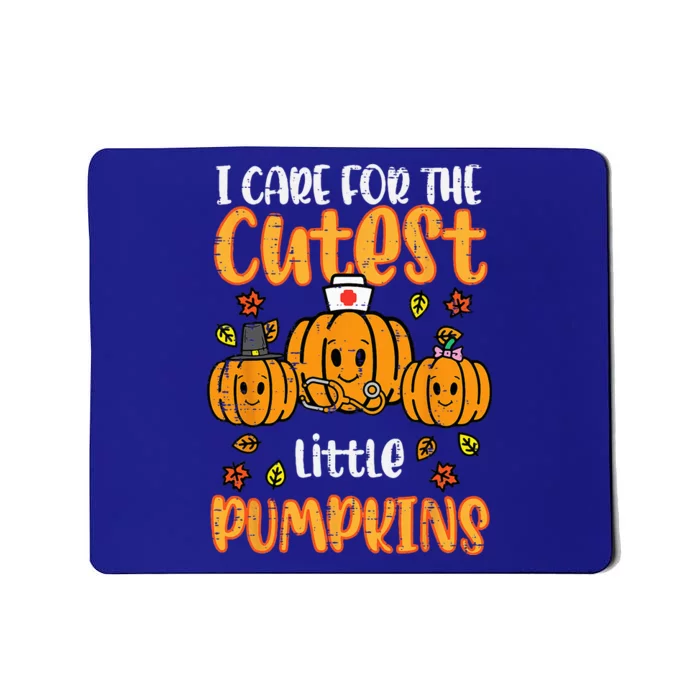 Pumpkins Nurse Halloween Scrub Top Fall Thanksgiving Mousepad