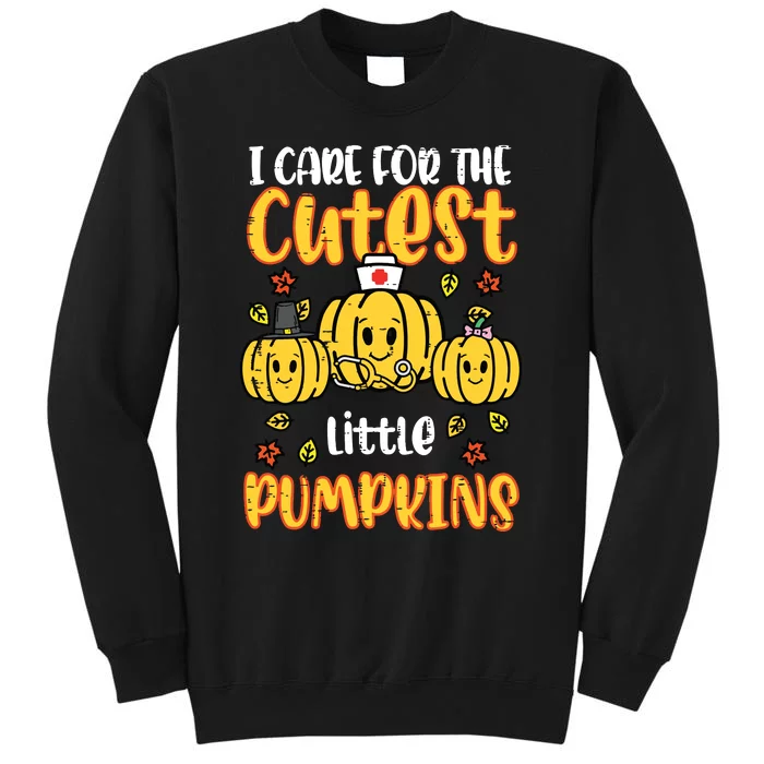 Pumpkins Nurse Halloween Scrub Top Fall Thanksgiving Women Sweatshirt