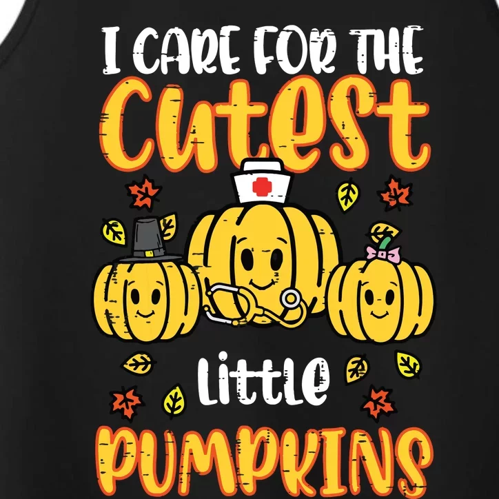 Pumpkins Nurse Halloween Scrub Top Fall Thanksgiving Women Performance Tank