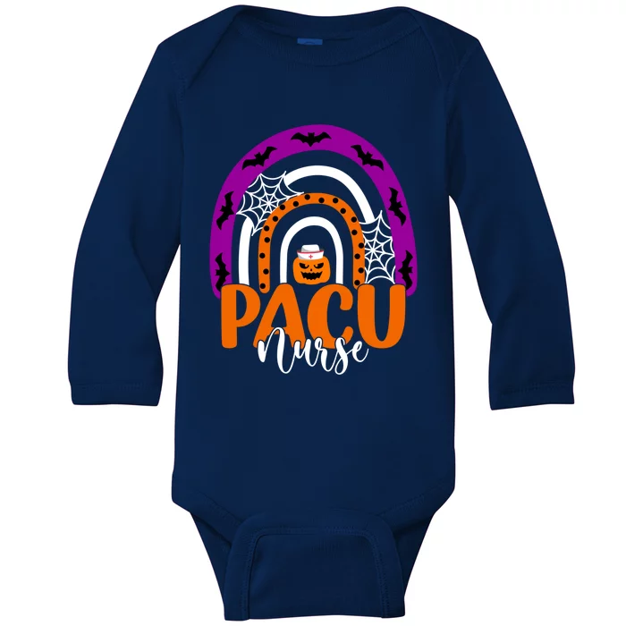 Pacu Nurse Halloween Costume Nurses Pumpkin Rainbow Nursing Gift Baby Long Sleeve Bodysuit