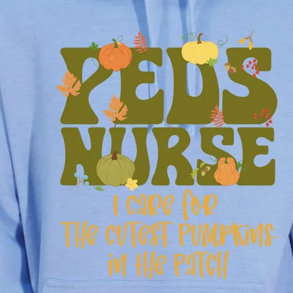 Peds Nurse I Care For The Cutest Pumpkins In The Patch Gift Unisex Surf Hoodie