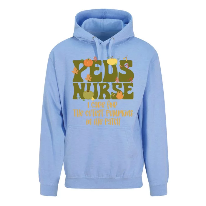 Peds Nurse I Care For The Cutest Pumpkins In The Patch Gift Unisex Surf Hoodie