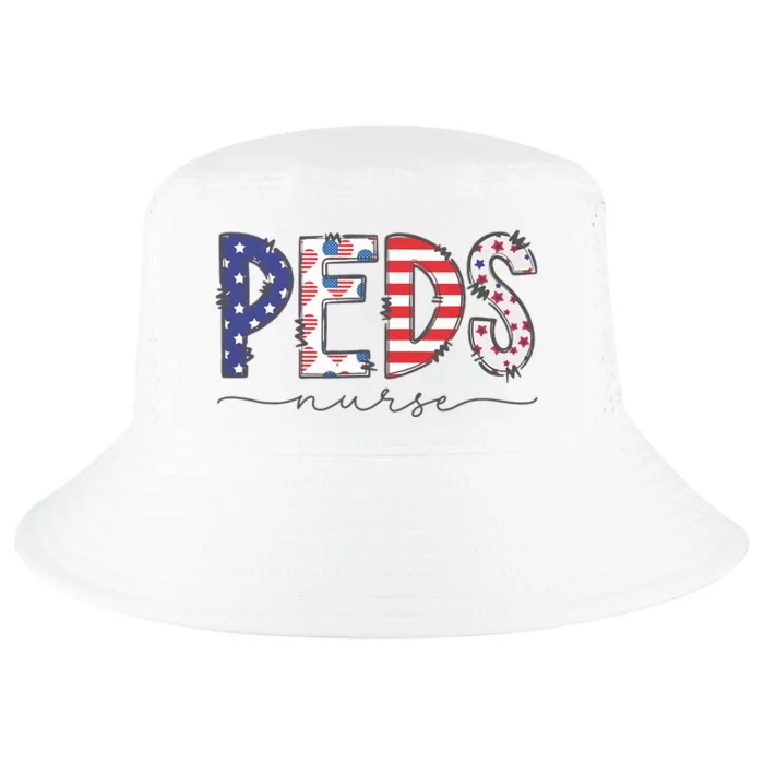 Peds Nurse July 4th Pediatric Nurse Happy Independence Day Cool Comfort Performance Bucket Hat