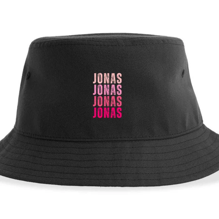 Personalized Name Jonas I Love Jonas Sustainable Bucket Hat