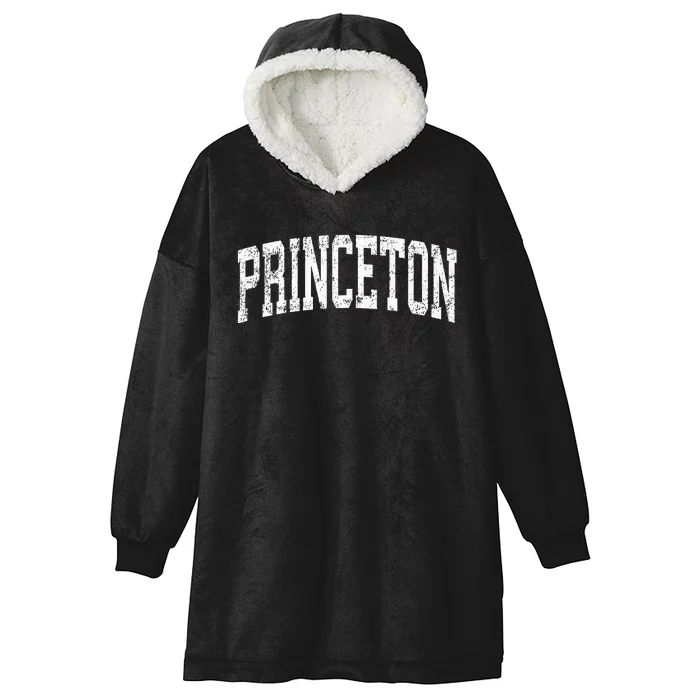 Princeton New Jersey NJ Vintage Athletic Sports Hooded Wearable Blanket