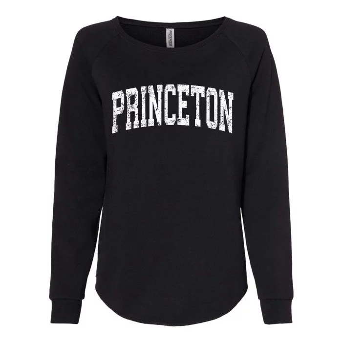 Princeton New Jersey NJ Vintage Athletic Sports Womens California Wash Sweatshirt