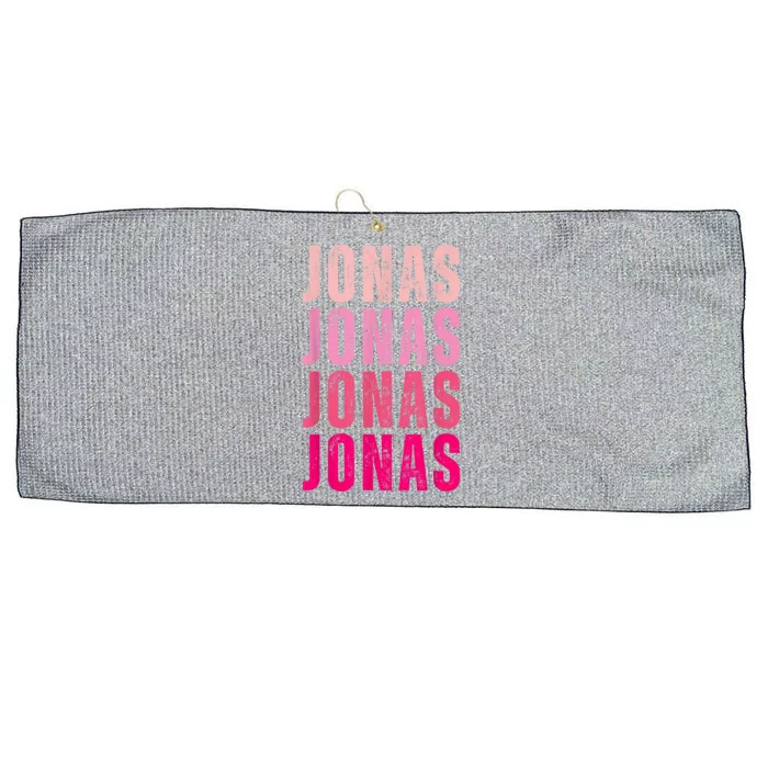 Personalized Name Jonas I Love Jonas Large Microfiber Waffle Golf Towel