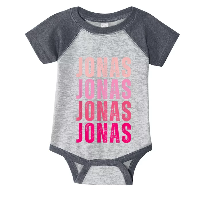 Personalized Name Jonas I Love Jonas Infant Baby Jersey Bodysuit