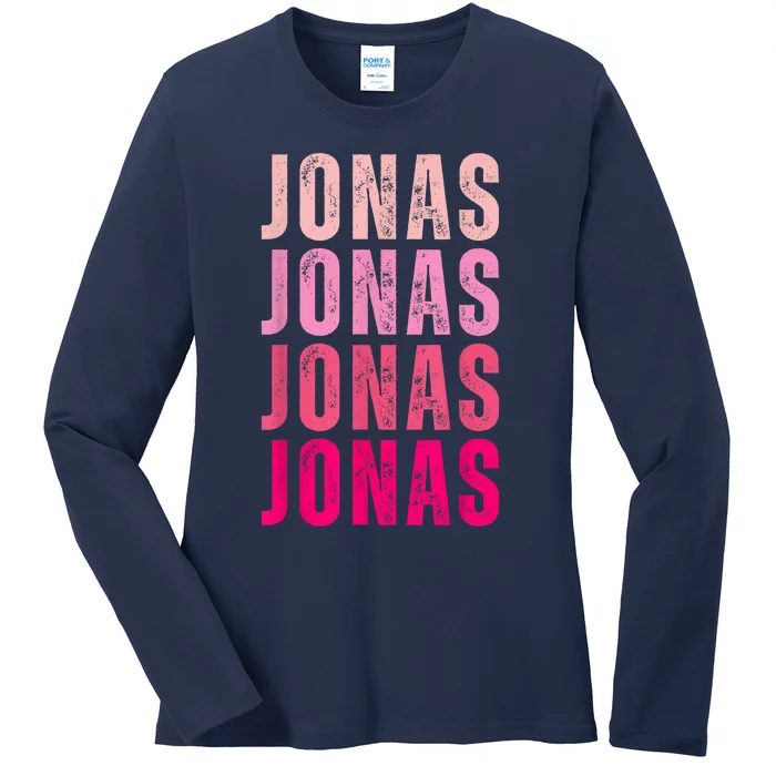 Personalized Name Jonas I Love Jonas Ladies Long Sleeve Shirt