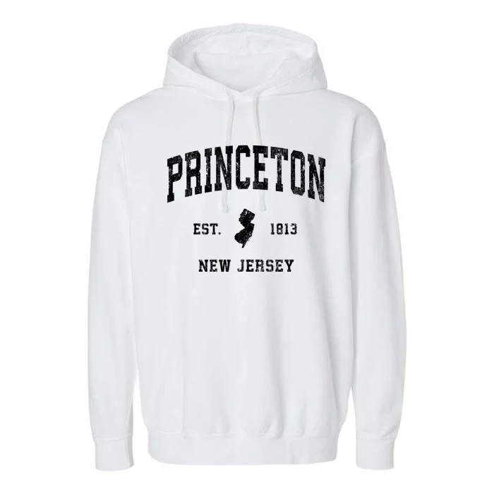 Princeton New Jersey Nj Vintage Athletic Sports Garment-Dyed Fleece Hoodie