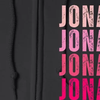 Personalized Name Jonas I Love Jonas Full Zip Hoodie