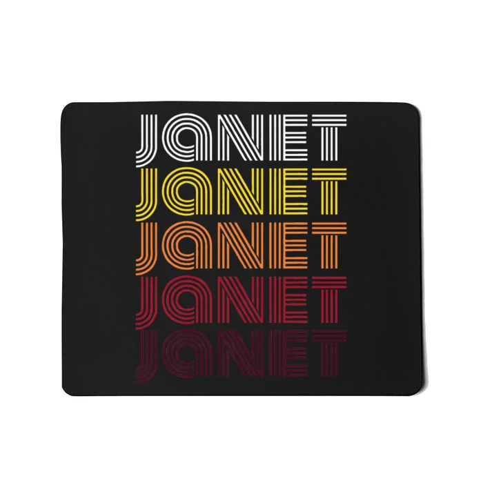 Personalized Name Janet Vintage Janet Mousepad