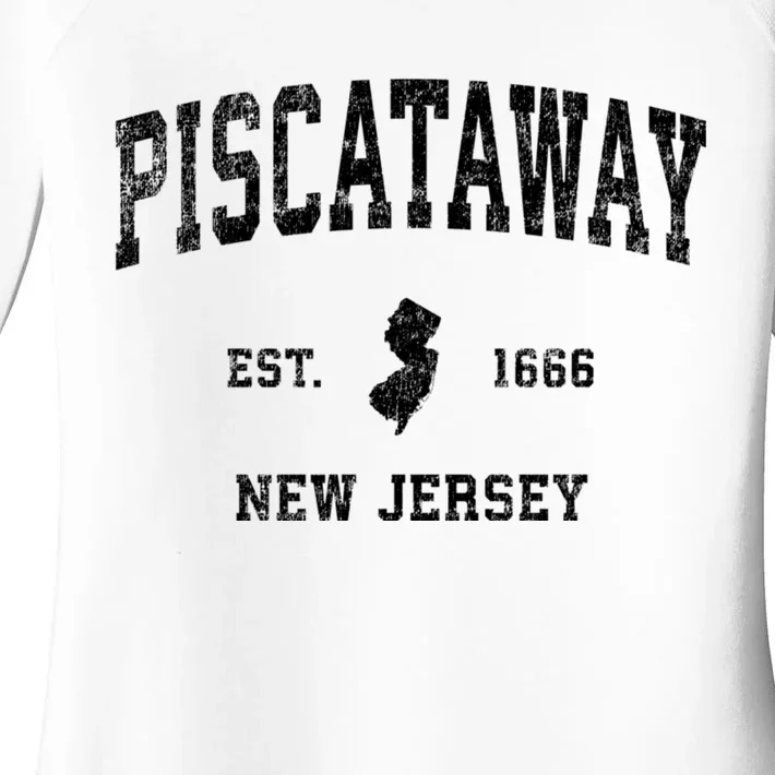 Piscataway New Jersey Nj Vintage Established Sports Design Women's Perfect Tri Tunic Long Sleeve Shirt