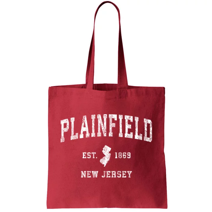 Plainfield New Jersey Nj Vintage Athletic Sports Tote Bag