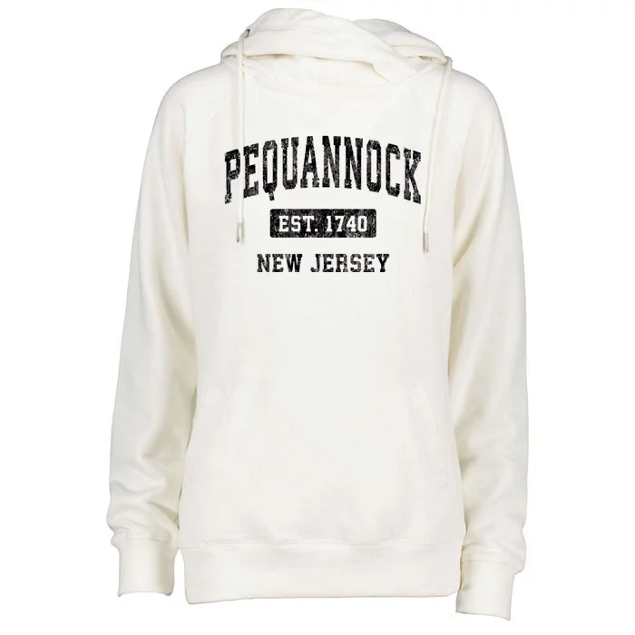 Pequannock New Jersey Nj Vintage Sports Established Womens Funnel Neck Pullover Hood