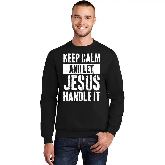 Personalized Name Keep Calm And Let Jesus Handle it Sweatshirt