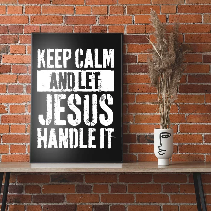 Personalized Name Keep Calm And Let Jesus Handle it Poster