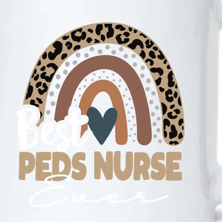 Peds Nurse Leopard Rainbow Pediatric Registered Nurse Prn Gift Black Color Changing Mug