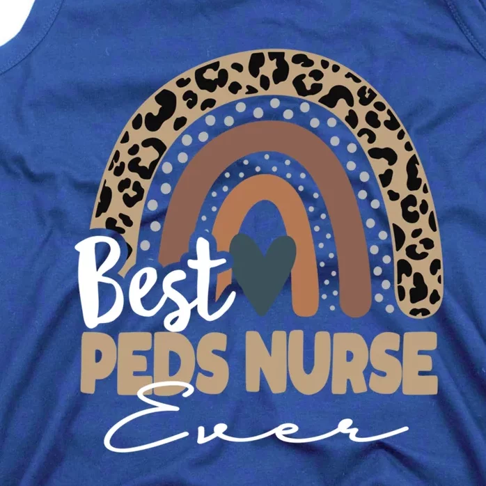 Peds Nurse Leopard Rainbow Pediatric Registered Nurse Prn Gift Tank Top