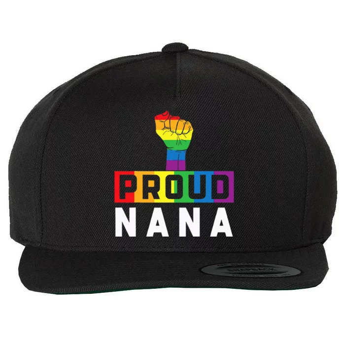 Proud Nana LGBT Pride Wool Snapback Cap